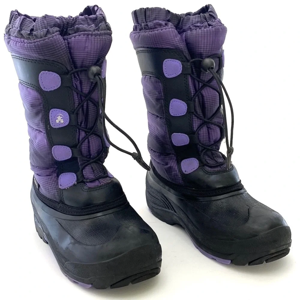 Kamik Big Girl Youth Purple Moonracer Winter Boots SZ 4 (Boots Only)